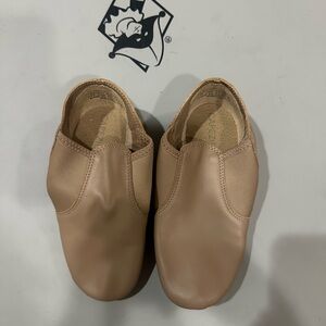 Capezio Tan Slip-On Jazz Shoes